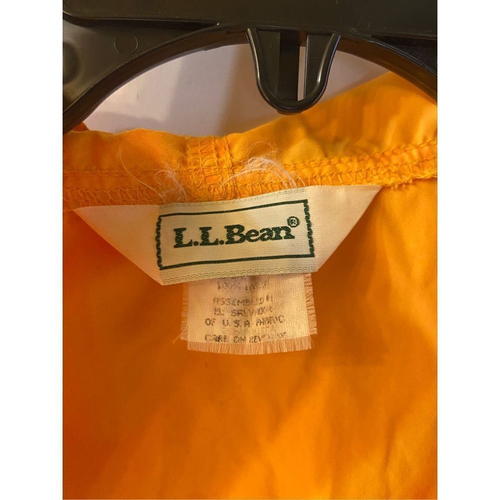 Ll Bean Packable Pouch Jacket Medium Usa Orange - image 7